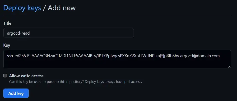 Deploy keys