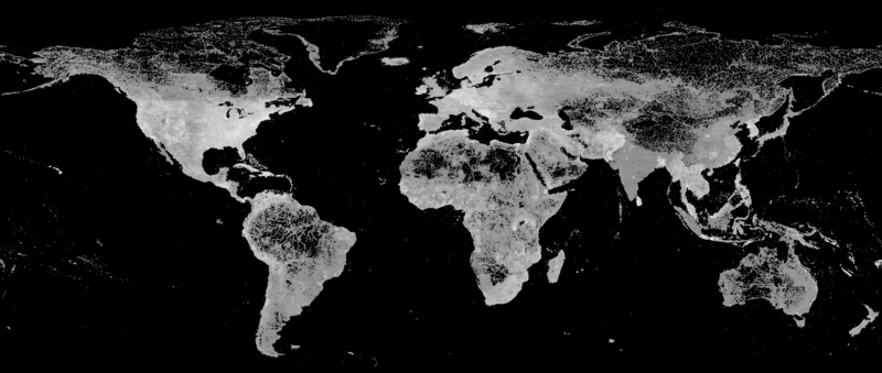 Feature Density of the Geobase database