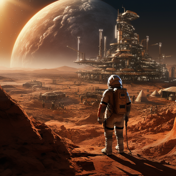 Man on mars