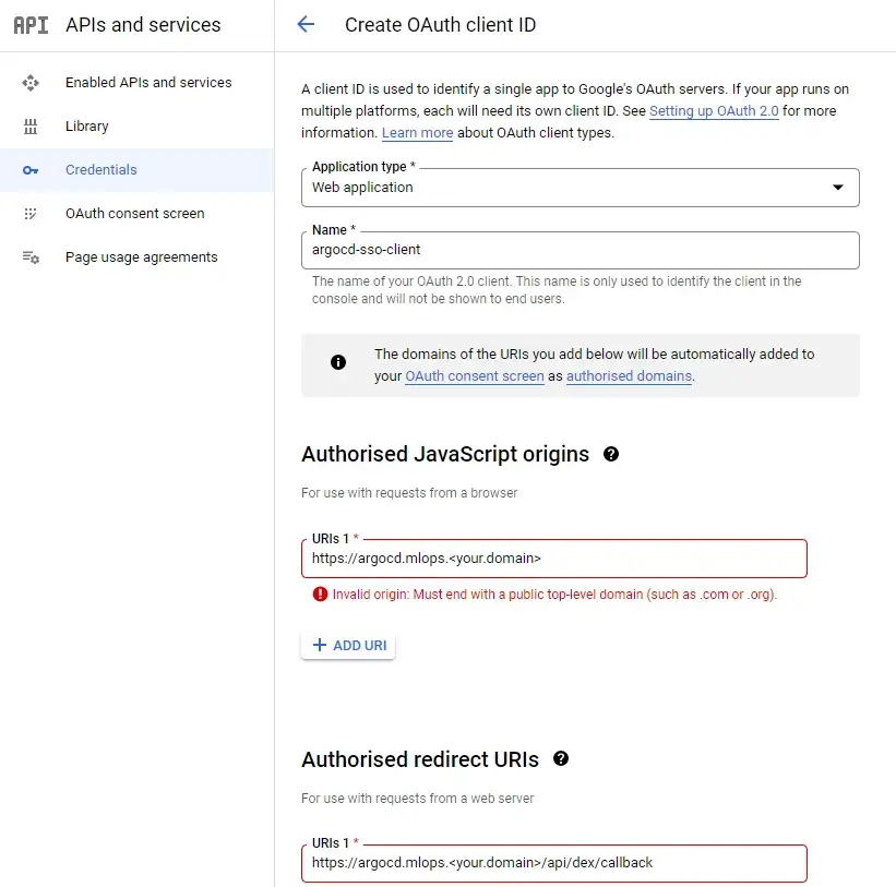 Screenshot Google Auth