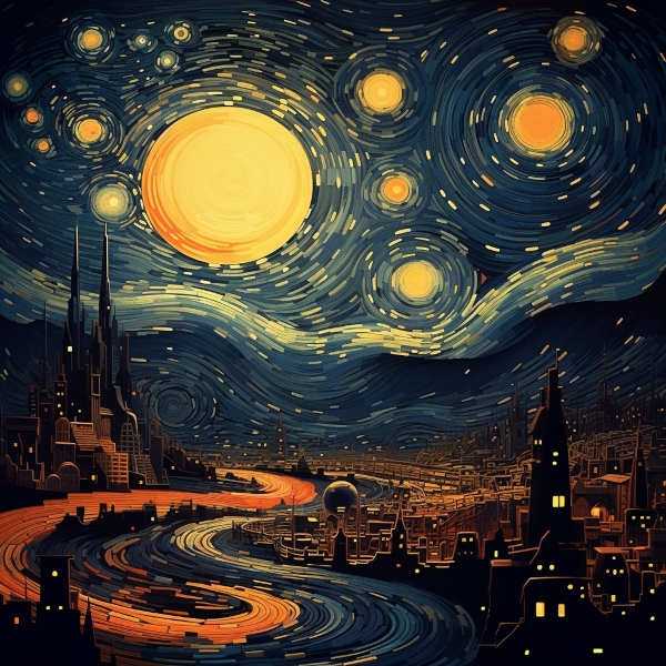 Futuristic Starry Night