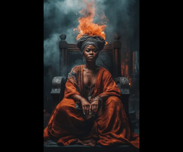 A throne in a haze